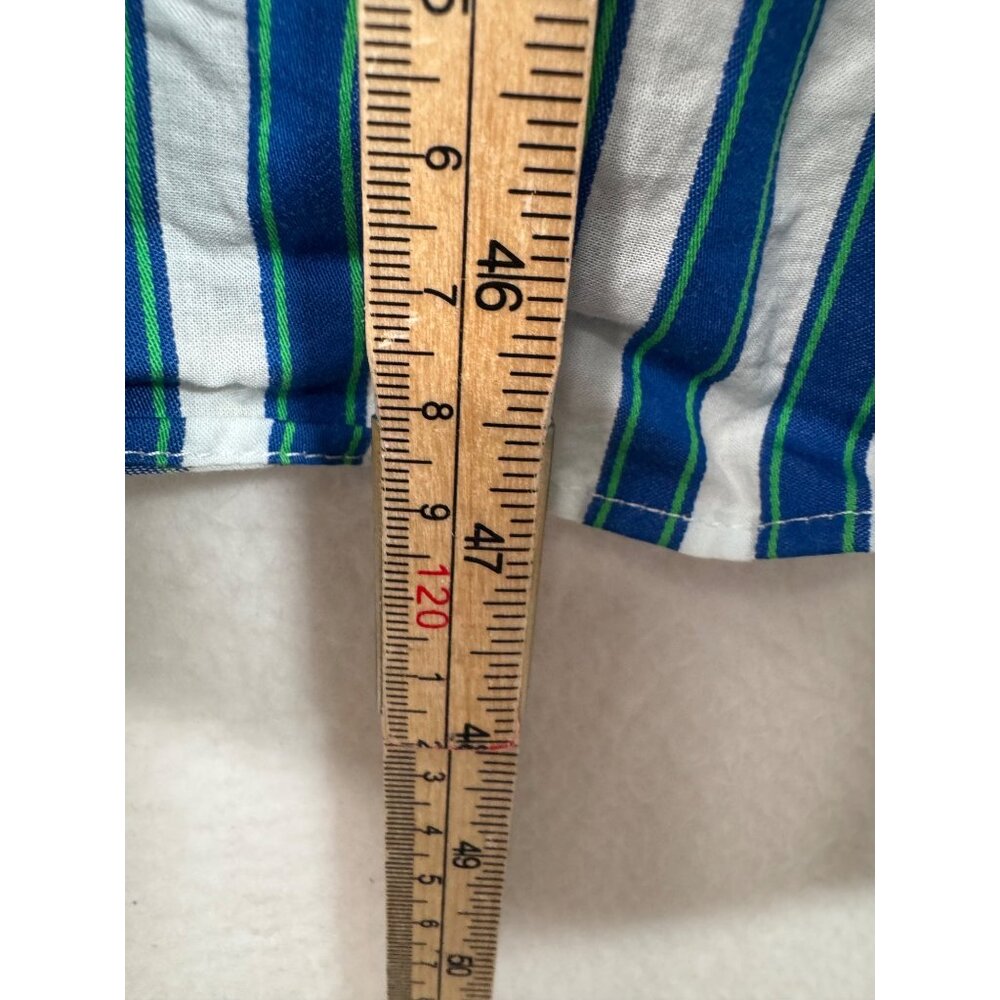 J.Crew Tiered Cotton Dobby ruffle dress cape‎ stripe preppy sz S - Picture 7 of 10